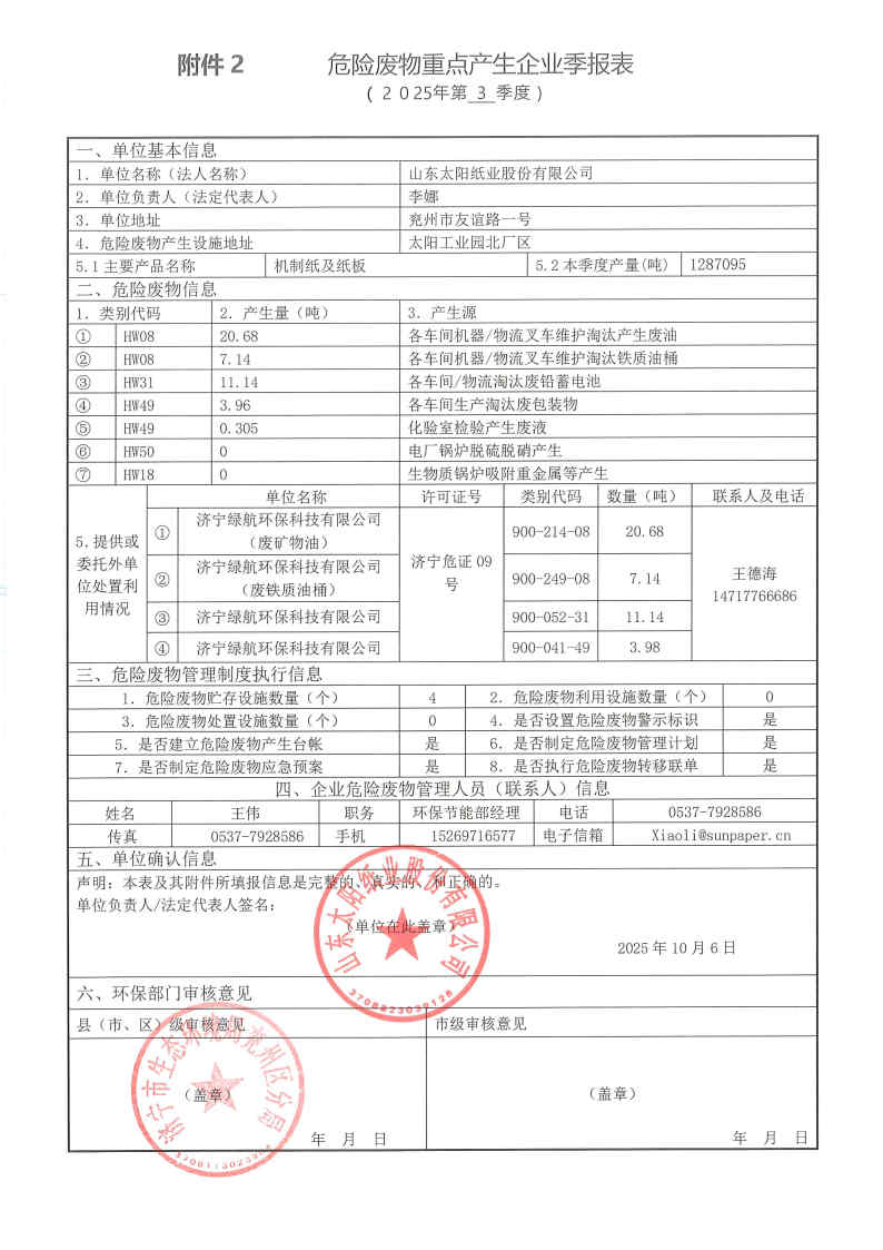 2025年CA88官网纸业危险废物第三季度报表.jpg